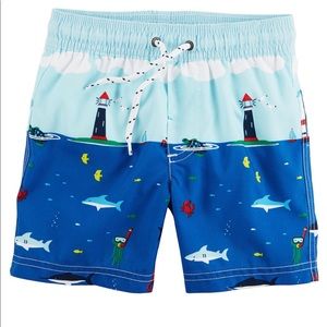 Carter's Boys Swim Trunks and Rash Guard set